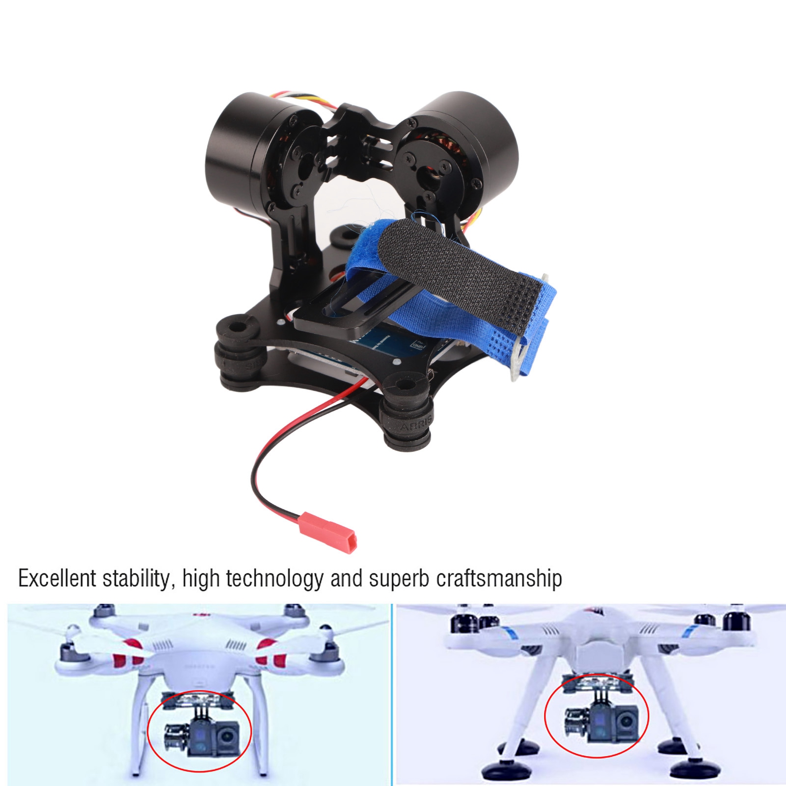 Gimbal Kamera Tanpa Sikat Loga - Drone Gimbal For Gopro ulasan dan harga